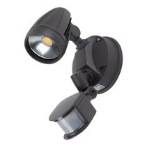 Muro 15 Watt Single Head LED Spotlight with Sensor Dark Grey / Tri Colour - 25057