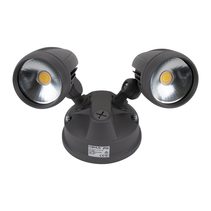 Muro 30 Watt Twin Head LED Spotlight Dark Grey / Tri Colour - 25060