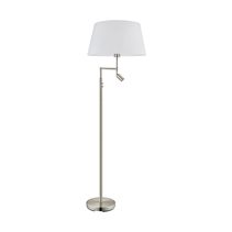 Santander Mother & Child Floor Lamp Satin Nickel / Warm White - 94946N