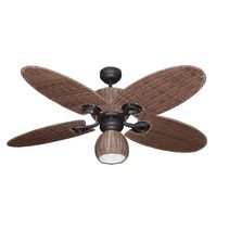 Hamilton 52" Palm Leaf Ceiling Fan Old Bronze with Light Kit - MHF135OB + MHLKOB