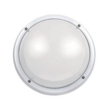 Round Plain 15W LED Polycarbonate Bulkhead White / Warm White - LJL6051-WH