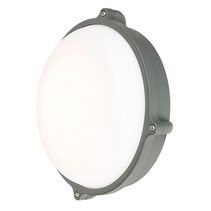 Delalite 20W LED Large Round Outdoor Bunker Light Charcoal / Warm White - 19693/51