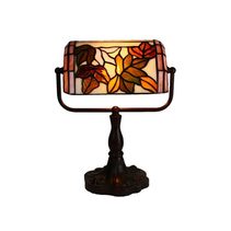 Tiffany Banker Table Lamp Floral - B005