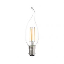 Filament Candle LED Flame Tip 4W B15 Dimmable / Daylight - LFCAN4WCSBCDLD