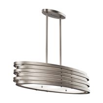 Roswell Oval Island Pendant Brushed Nickel - KL/ROSWELL/ISLE