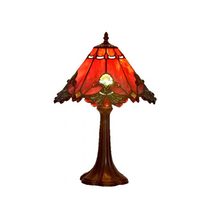Butterfly Knots Tiffany Table Lamp Red - T-271-13