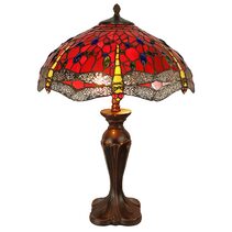 Red Dragonfly Tiffany Table Lamp Large - T-280-16