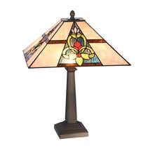 Square Floral Tiffany Table Lamp - T-305-14