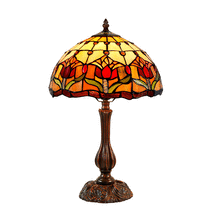 Red Tulip Tiffany Table Lamp - TL-12235/KG