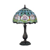 Mauve Tulip Tiffany Table Lamp Small - TL-12235A/KG