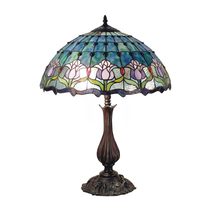 Mauve Tulip Tiffany Table Lamp Large - TL-17235A/KG