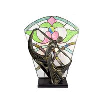 Art Deco Leadlight Table Lamp Floral - TL-866/1351