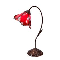 Tiffany Single Lotus Table Lamp Red - TL-AL/6RD