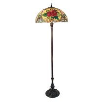 Red Camellia Tiffany Floor Lamp - TL-F20210A/KG