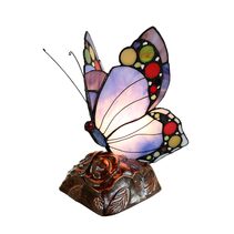Tiffany Butterfly Table Lamp Blue Spotted - TL-N092187A