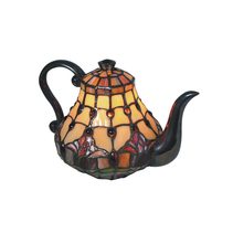 Red Tulip Tiffany Teapot Table Lamp - TL-Q07235