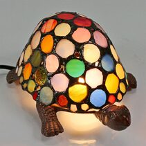 Multi Colour Tortoise Tiffany Table Lamp - TL-816-MC