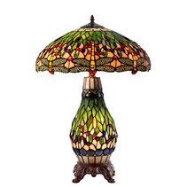 Dragonia Tiffany Table Lamp Green - TL-N18018-NSC