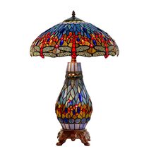 Dragonia Tiffany Table Lamp Blue - TL-N18018-NBL