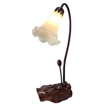 Single Lily Tiffany Table Lamp White - TLA1-001-WT