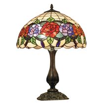Red Rose Tiffany Table Lamp Large - TL-163065-KG