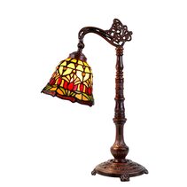 Red Tulip Edwardian Tiffany Table Lamp - TL-235-549