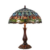 Mauve Tulip Tiffany Table Lamp Large - TL-17235A-KG