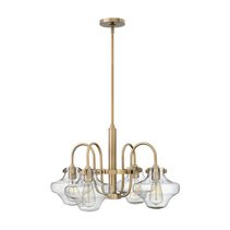 Congress Clear Glass Chandelier Brushed Caramel - HK/CONGRES4/B BC