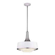 Holloway Pendant Brushed Steel / Textured White - FE/HOLLOWAY/4P W