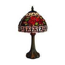Red Rose Tiffany Table Lamp Small - T-246-08