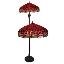 Red Dragonfly Tiffany Floor Lamp - T-280-20F