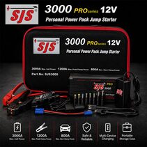 SJS + Smart Jump Start Charger & Portable Power Supply PRO SERIES Generation 2 - SJS3000