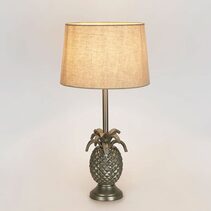 St Martin Table Lamp Antique Silver With Shade - ELANK25758AS