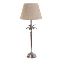 Casablanca Table Lamp Antique Silver With Shade - ELANK58785ANTSIL