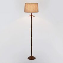 Casablanca Floor Lamp Brown Base With Shade - ELANK58785FLABR