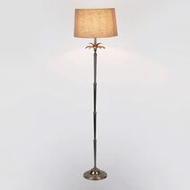 Casablanca Floor Lamp Antique Silver Base With Shade - ELANK58785FLAS