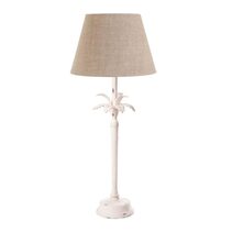 Casablanca Table Lamp White With Shade - ELANK58785WHT