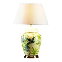 Caribbean Table Lamp Green With Shade - ELJC11094