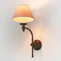 Soho Curved Wall Light With Shade Bronze - ELPIM50002FLBR