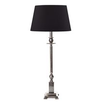 Canterbury Table Lamp Antique Silver With Shade - ELPIM50266AS