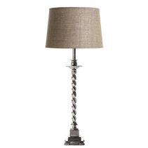 Roxbury Table Lamp Antique Silver With Shade - ELPIM50358AS