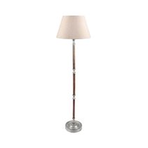 Brunswick Floor Lamp Silver Timber With Shade - ELPIM59592AS