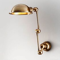 Lincoln Swing Arm Wall Lamp With Metal Shade Brass - ELPIM59857AB