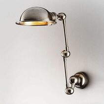 Lincoln Swing Arm Wall Lamp With Metal Shade Silver - ELPIM59857AS