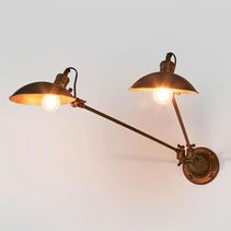 Remington 2 Light Wall Lamp Double Arm Brass - ELPIM59939ALB