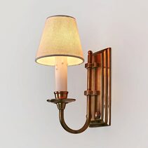 East Borne Wall Light Antique Brass With Shade - ELPIM901AB