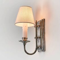 East Borne Wall Light Antique Silver With Shade - ELPIM901AS