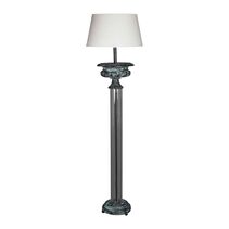 Castle 1 Light Floor Lamp Glass Base With Shade - ELPM18494