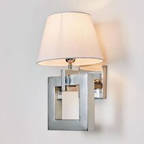 Beverly 1 Light Wall Lamp Nickel With Shade - ELSB21738