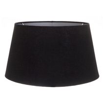 Linen Drum Shade XL 18" Black With Silver Lining - ELSZ181410BLKSILEU